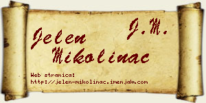 Jelen Mikolinac vizit kartica